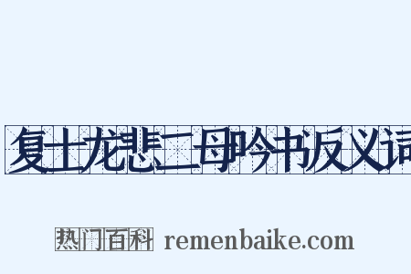 复士龙悲二母吟书反义词是什么意思的图片